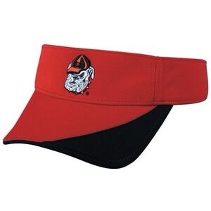 University of Georgia Bulldogs Visor Red Black OC Sports UGA Cap Hat NCAA NWT